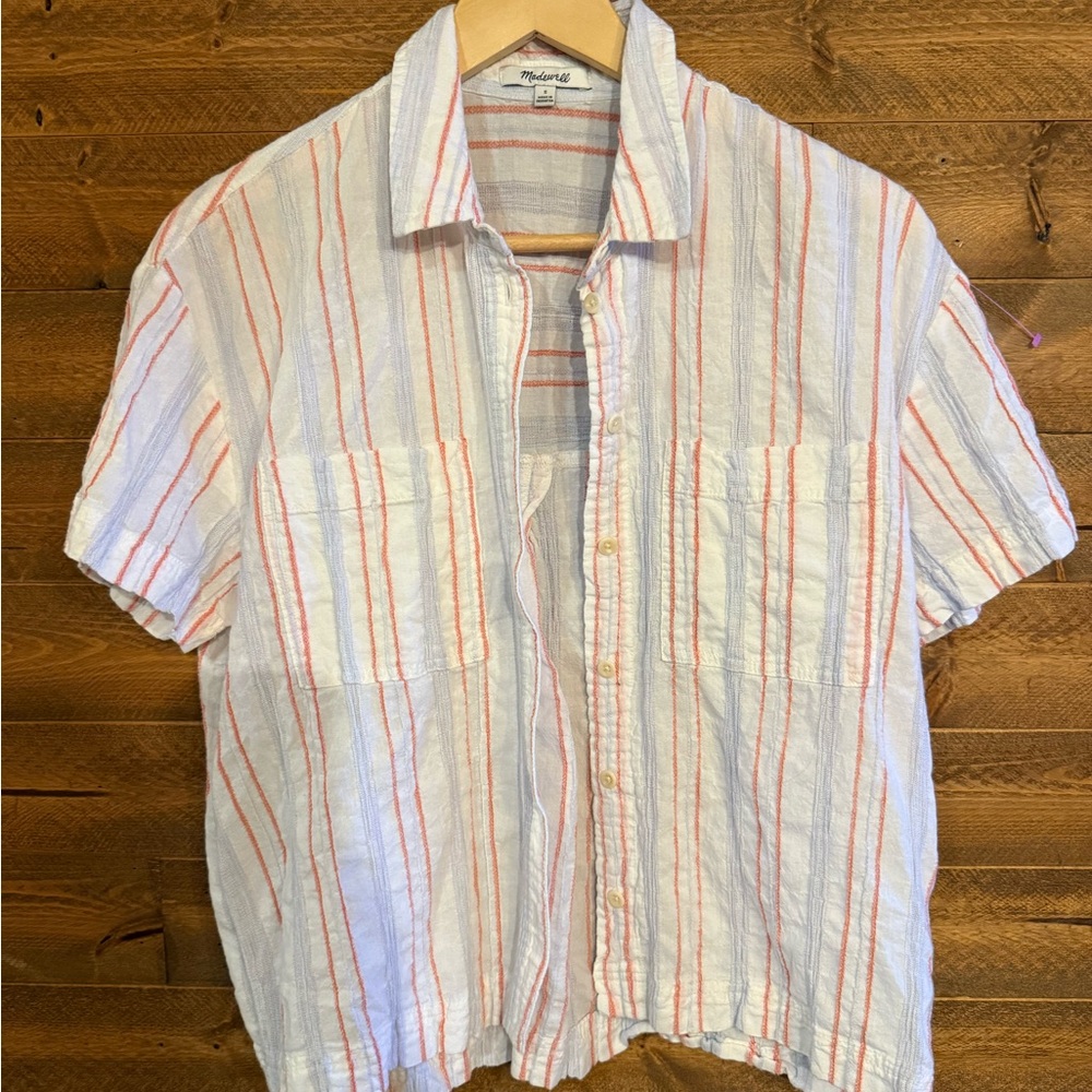 Madewell small short sleeve button down